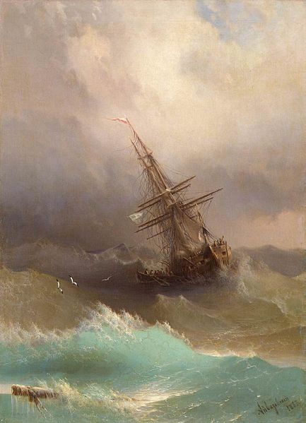 Ivan Aivazovsky Ship in the Stormy Sea